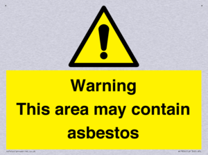Warning This area may contain asbestos